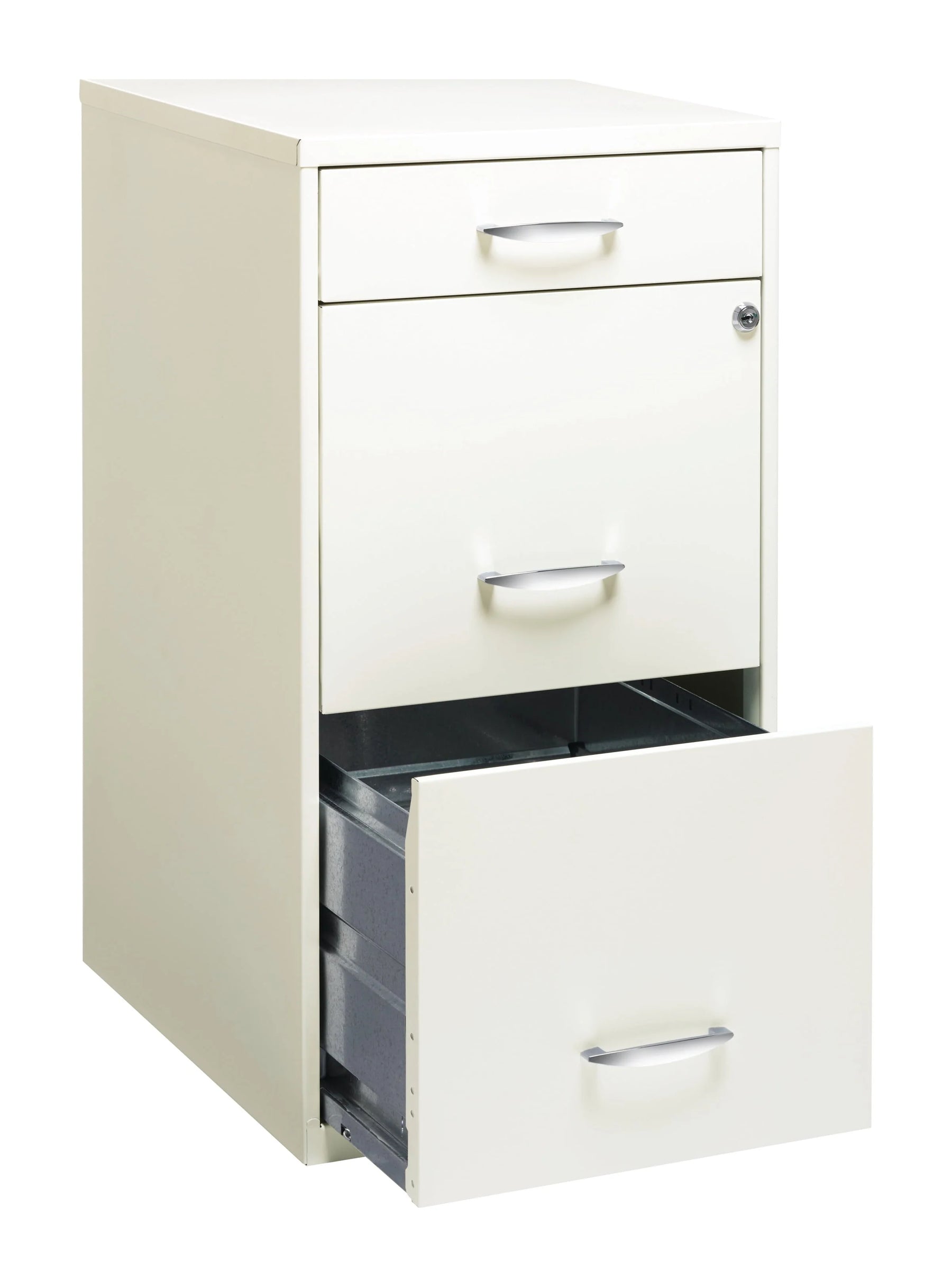 Space Solutions 3 Drawer Letter Width Vertical File Cabinet with Pencil Drawer, White - Product image 5