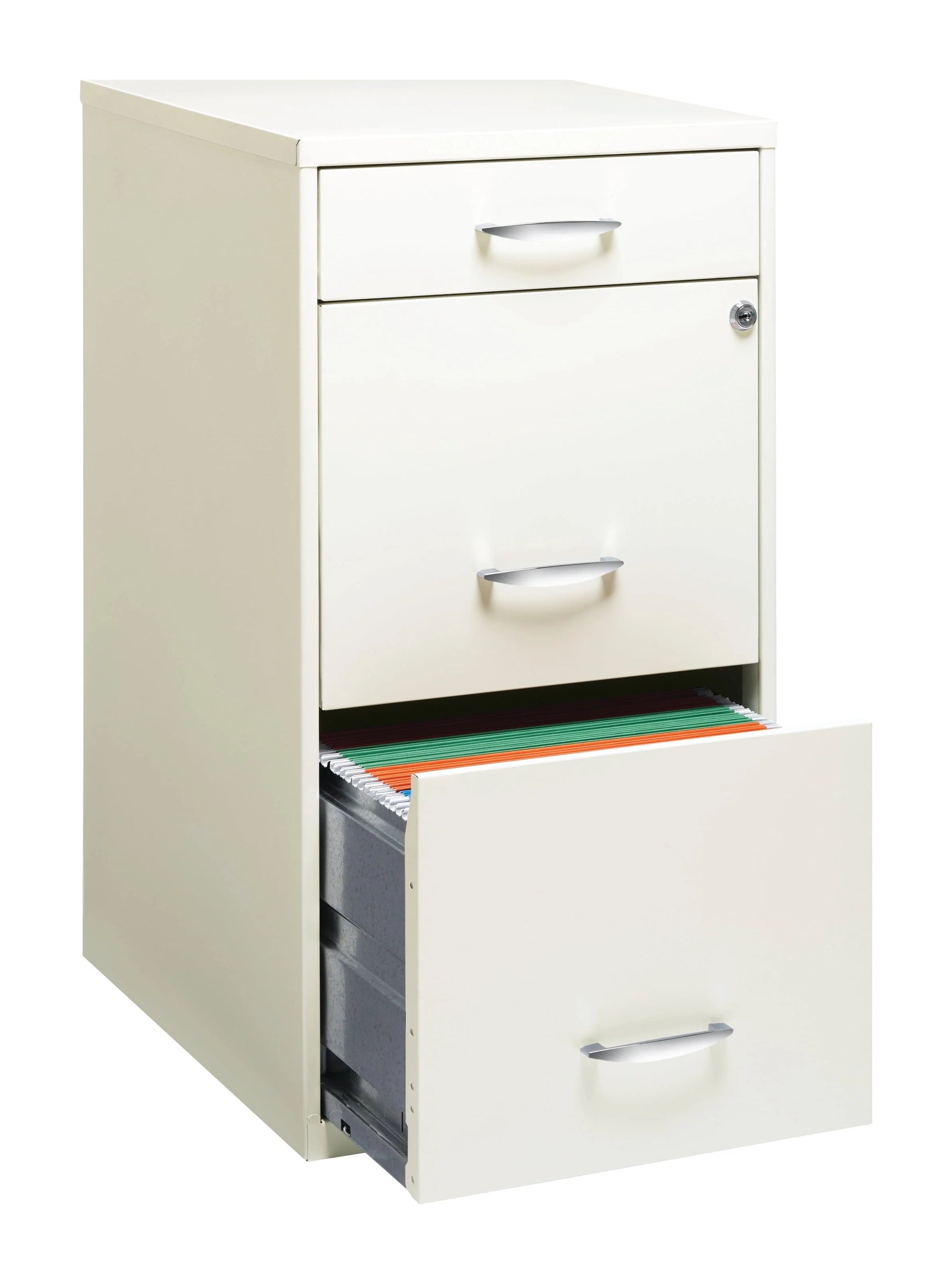 Space Solutions 3 Drawer Letter Width Vertical File Cabinet with Pencil Drawer, White - Product image 6