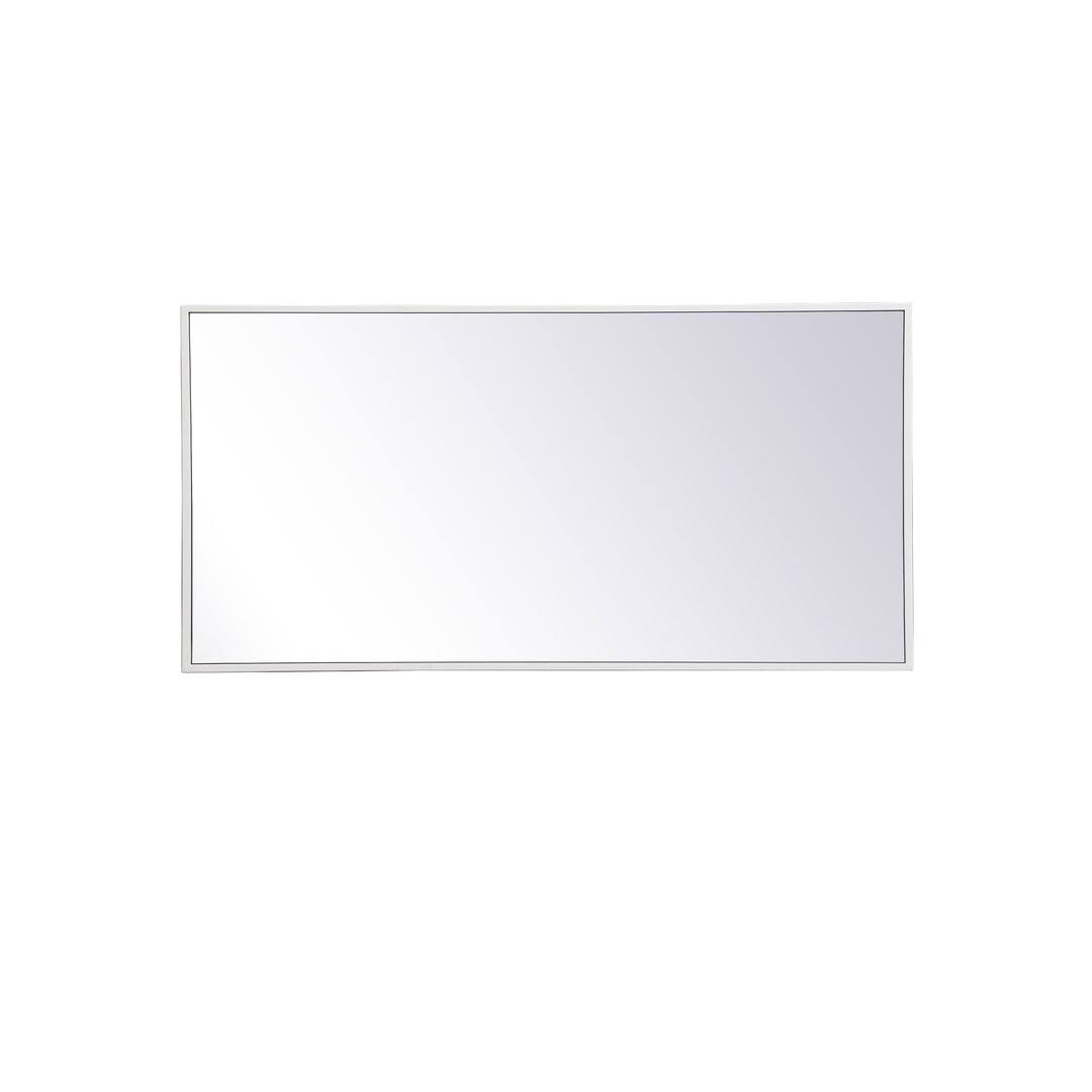 Sabine Metal Rectangle Wall Mirror Finish: White, Size: 36" x 18" - Product image 1