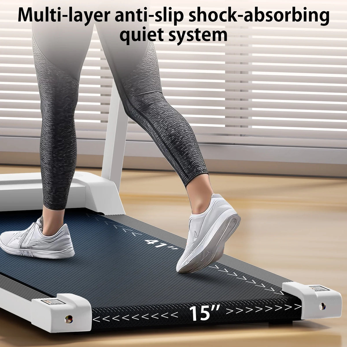 300 lb Portable Folding Treadmill, 3.0 HP Foldable Compact Treadmill for Home Office - Product image 8
