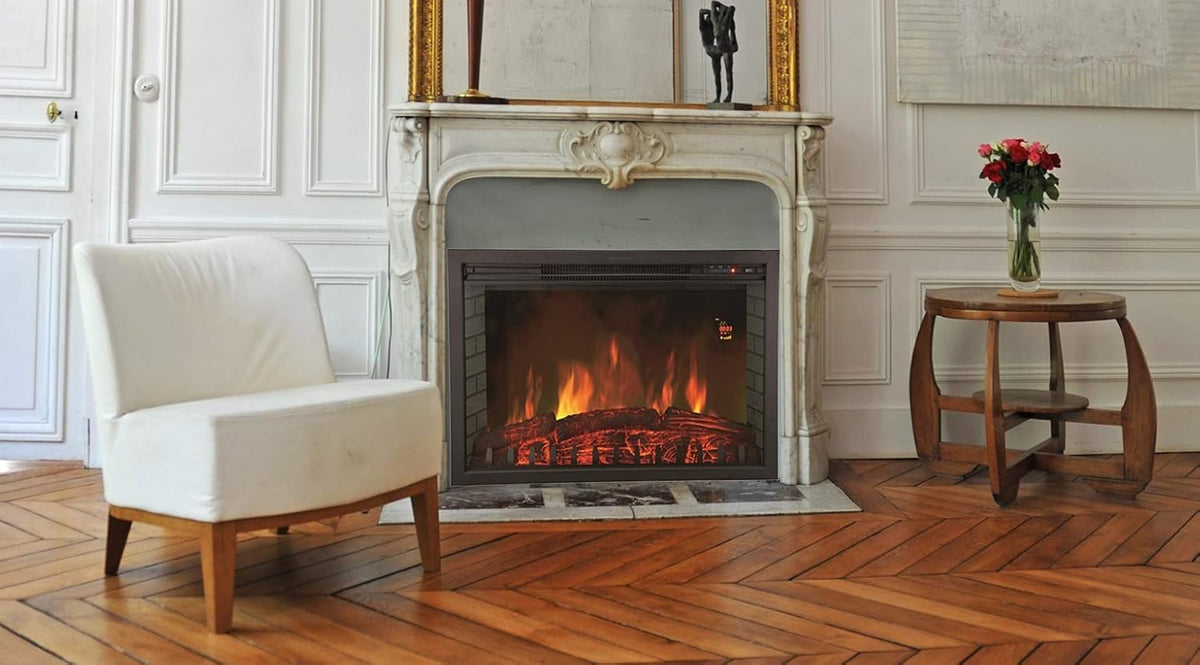 Chemin’Arte Recessed Electric Insert - Flame Effect - LEDs - Oxford XL - 2000W - Designed in France - 2 Year Guarantee