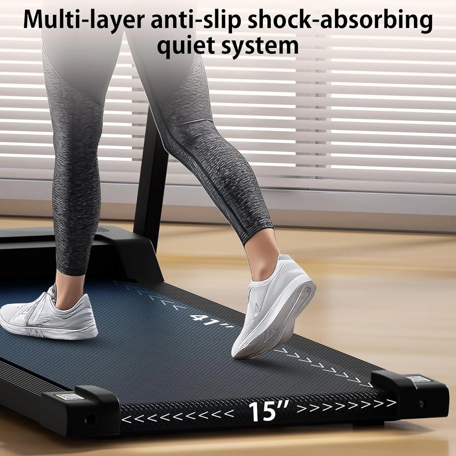 300 lb Portable Folding Treadmill, 3.0 HP Foldable Compact Treadmill for Home Office - Product image 5