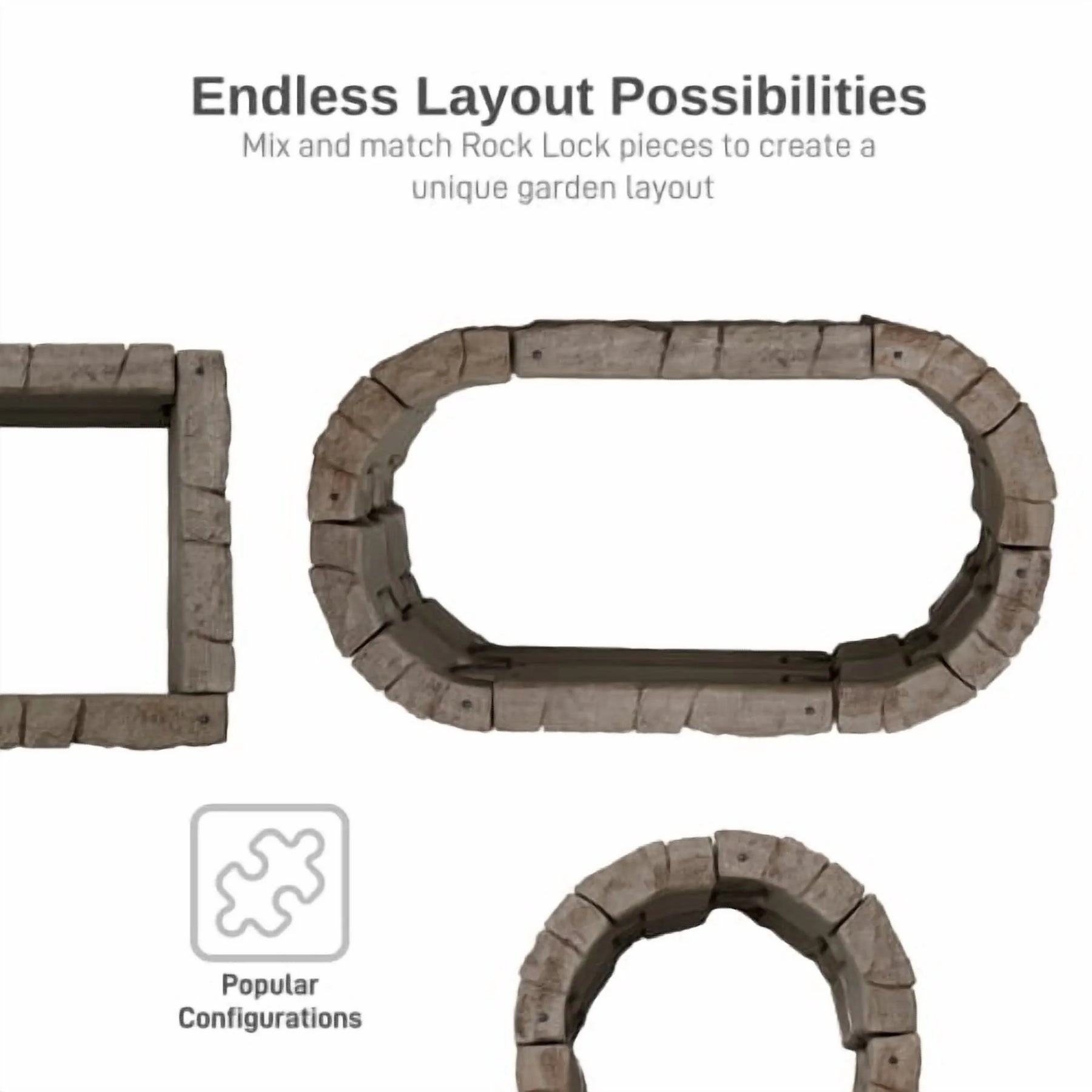 RTS Home Accents Rock Lock Raised Garden Bed Straight Rock (Pack of 2) - Product image 4