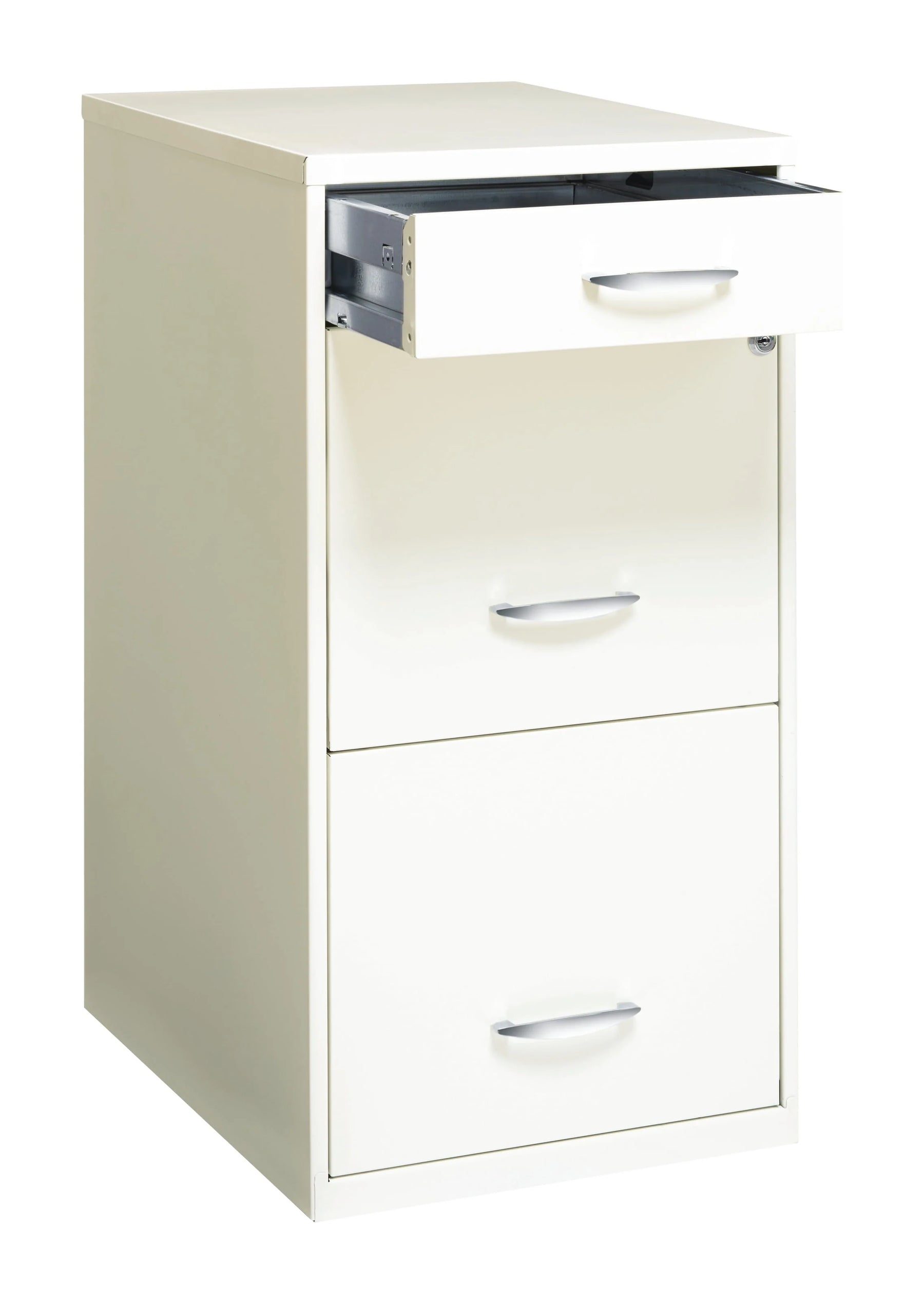 Space Solutions 3 Drawer Letter Width Vertical File Cabinet with Pencil Drawer, White - Product image 4