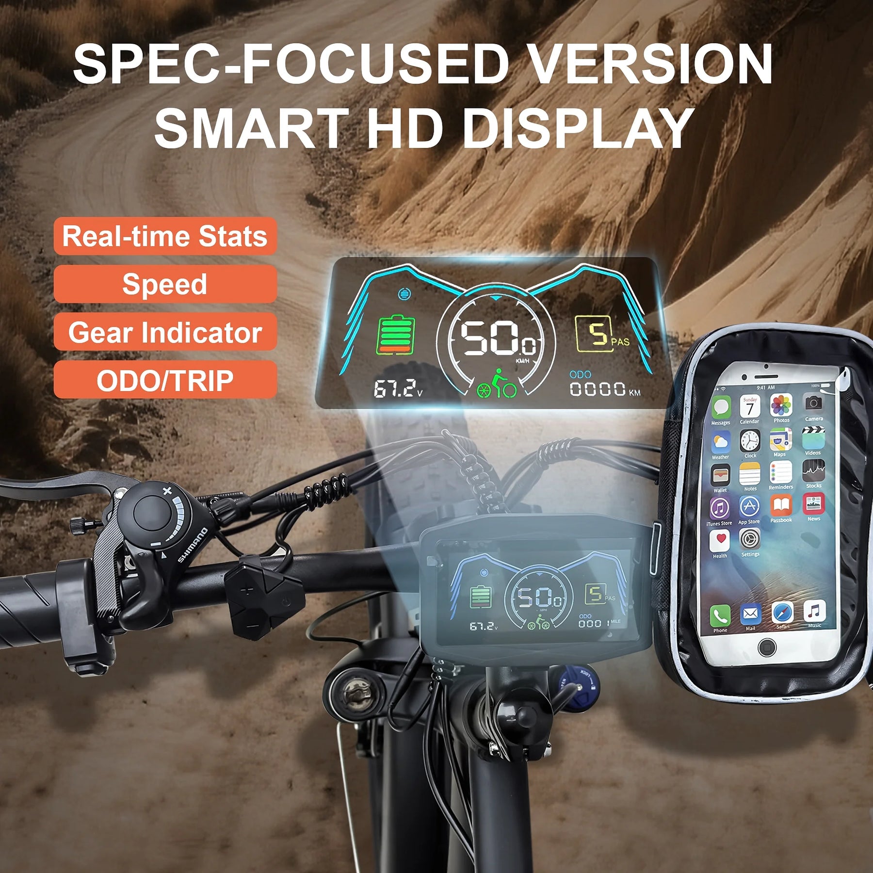 Electric Fat Tire Bike for Adults, 6000W Dual Motor Ebike, Max 50MPH 26"x4.0 Off - Product image 4