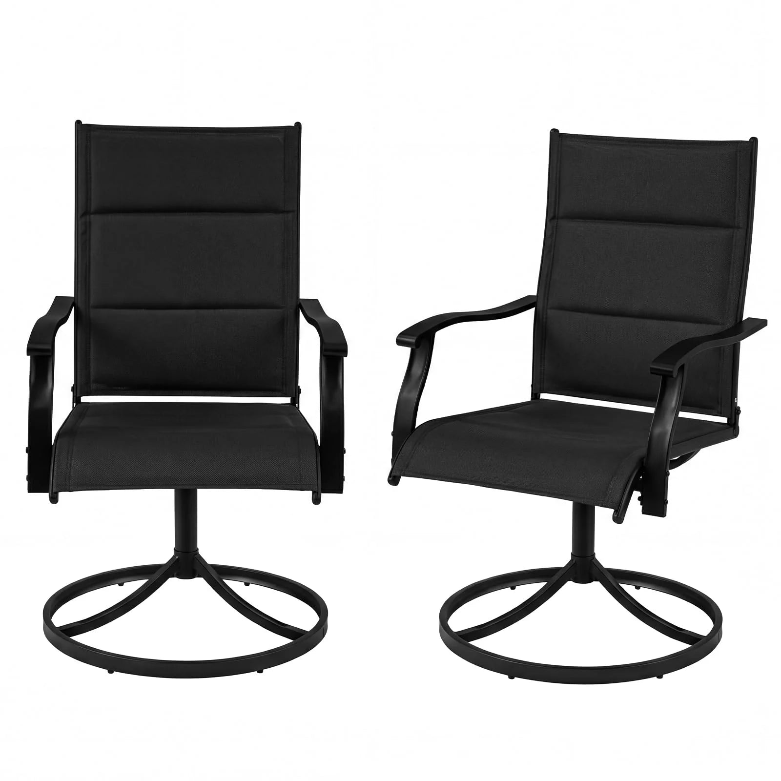 Tangkula Padded Patio Swivel Chairs Set of 4/2 Heavy Duty Metal Frame Rocker Chair - Product image 10