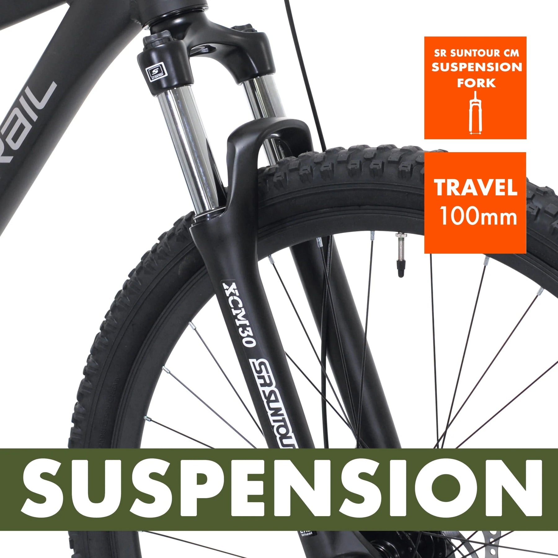 Ozark Trail 27.5" Vibe Mountain Bike, Medium Frame, Black, Adult, Unisex - Product image 4