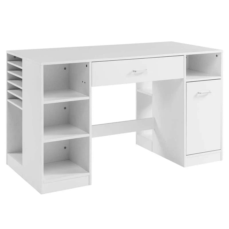 53" Artwork Sewing Craft Table Sewing Station Desk, Multipurpose Sewing Machine Cabinet with Drawers & Open - Product image 7