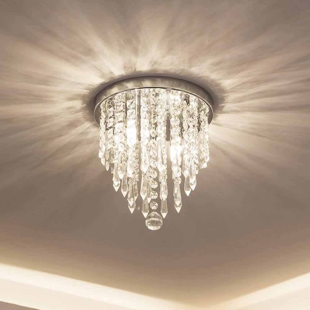 Lifeholder Mini Chandelier Crystal Lighting 2 Lights Flush Mount Ceiling Light - Product image 1