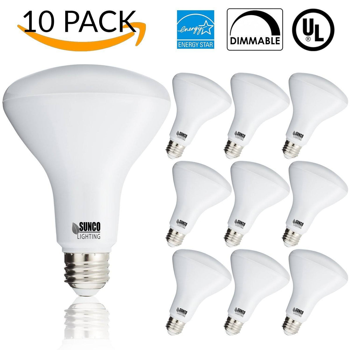 Sunco Lighting 10 Pack BR30 Dimmable Flood LED Light Bulb 11W 2700K, Soft White - Product image 1
