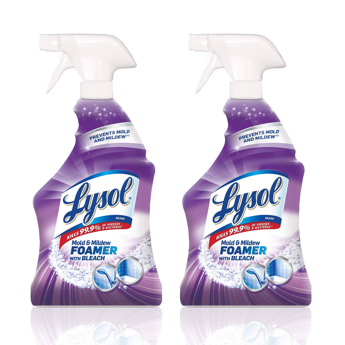 Lysol Mold & Mildew Blaster W. Bleach, Bathroom Cleaner Spray, 28oz (Pack of 2) - Product image 1
