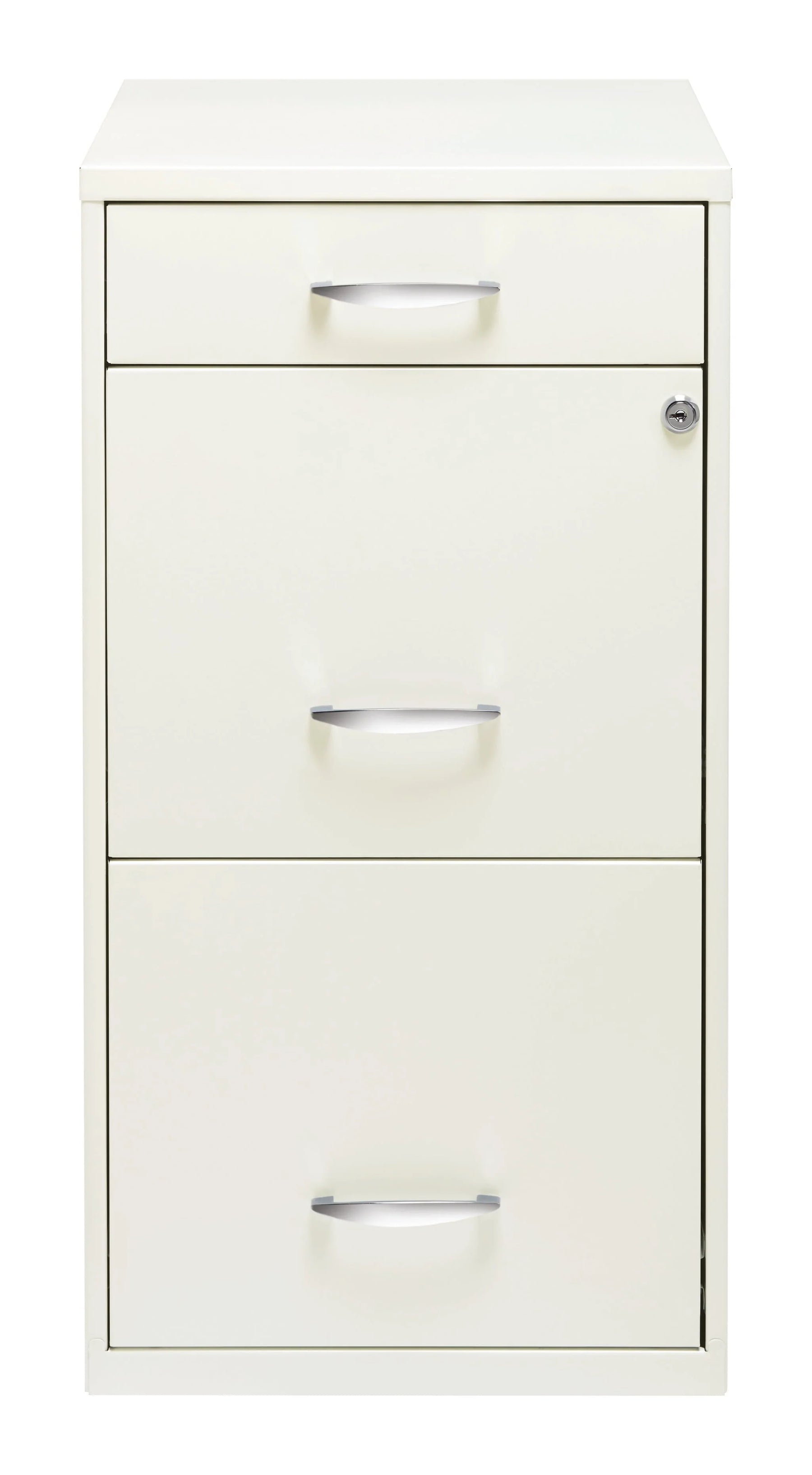 Space Solutions 3 Drawer Letter Width Vertical File Cabinet with Pencil Drawer, White - Product image 2