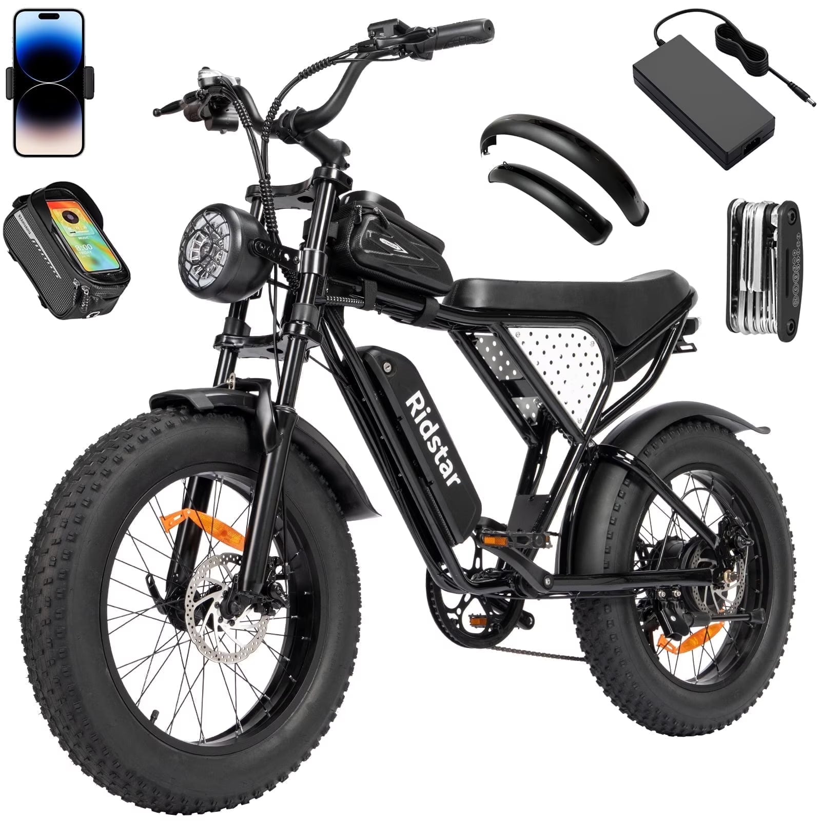 Ridstar Electric Bike for Adults, Peak 1500W 30MPH, 48V 15.6ah Electric Bicycle - Product image 1