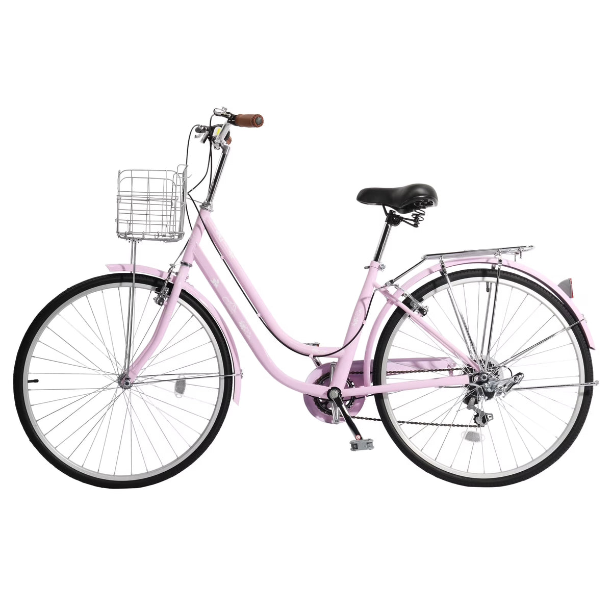 Ktaxon 26in Urban Commuter City Bike, Shimano 7 Speed Adult Road Bicycle, Pink - Product image 1
