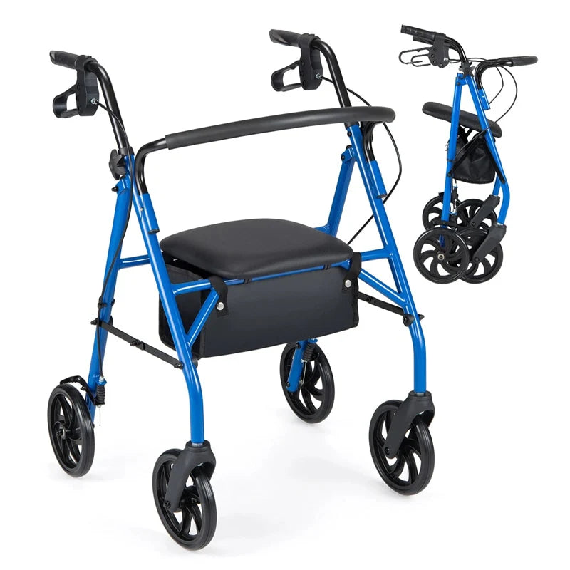 Foldable Rollator Walker with Seat & Height Adjustable Handles for Seniors - Product image 1