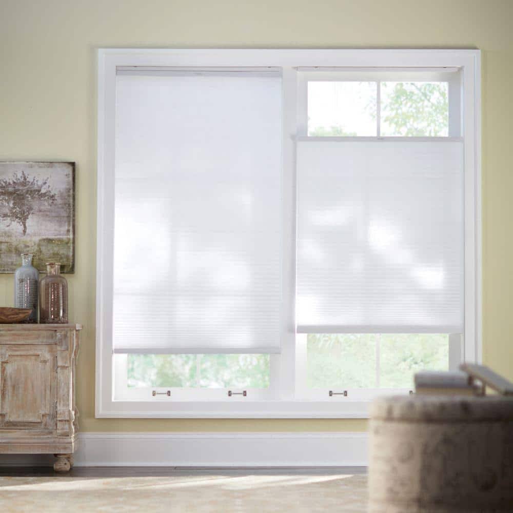 Home Decorators Collection Snow Drift White Top Down Bottom Up Light Filtering Cellular Shade - 63.25 in - Product image 1
