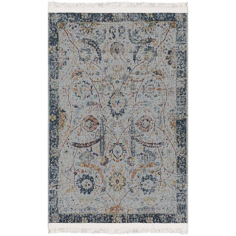 Ottomanson Machine Washable Wrinkle Free Oriental Design Cotton 5x7 Traditional Flatweave Area Rug for - Product image 1