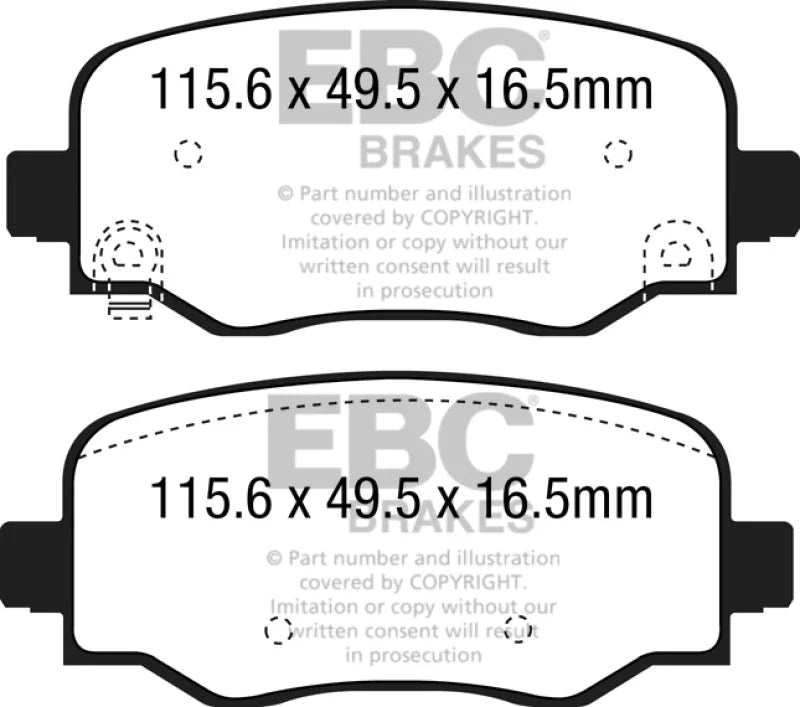 EBC - Rear Greenstuff Pad PN DP62237