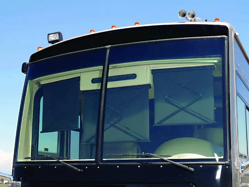 YS040QA36R-RP Carefree RV Windshield Shade Mounted 12V Power Operation