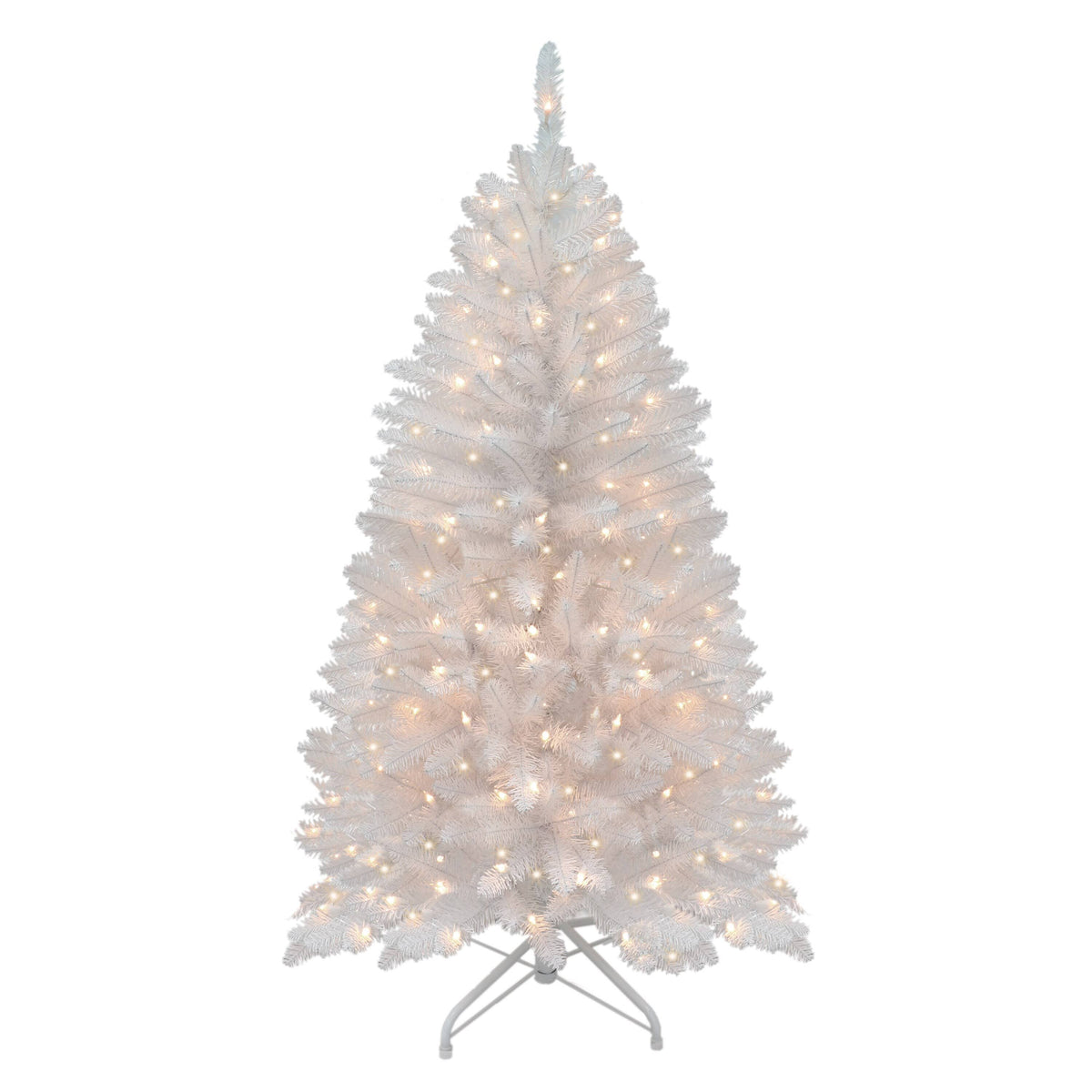 Puleo International 4.5 ft Pre-Lit White Pencil Franklin Fir Artificial Christmas Tree with 150 UL-Listed - Product image 1