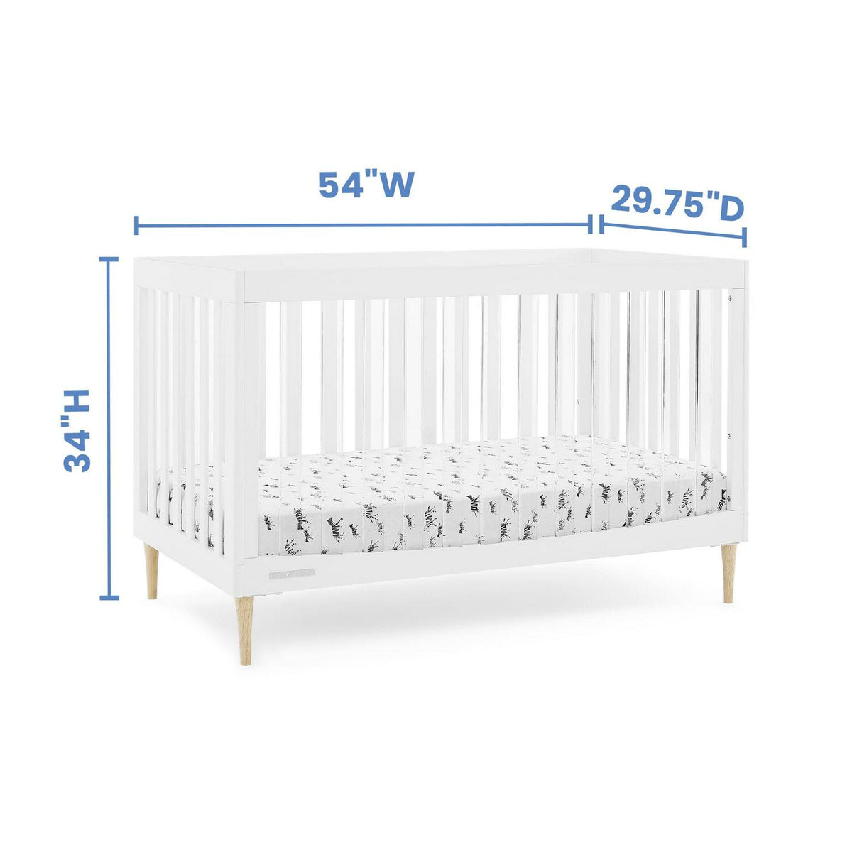 Delta Children Austin Acrylic 4 - in - 1 Convertible Baby Crib - Greenguard Gold Certified - Product image 5