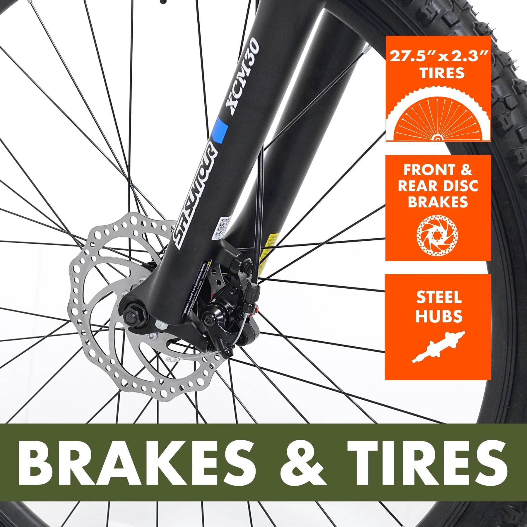 Ozark Trail 27.5" Vibe Mountain Bike, Medium Frame, Black, Adult, Unisex - Product image 6