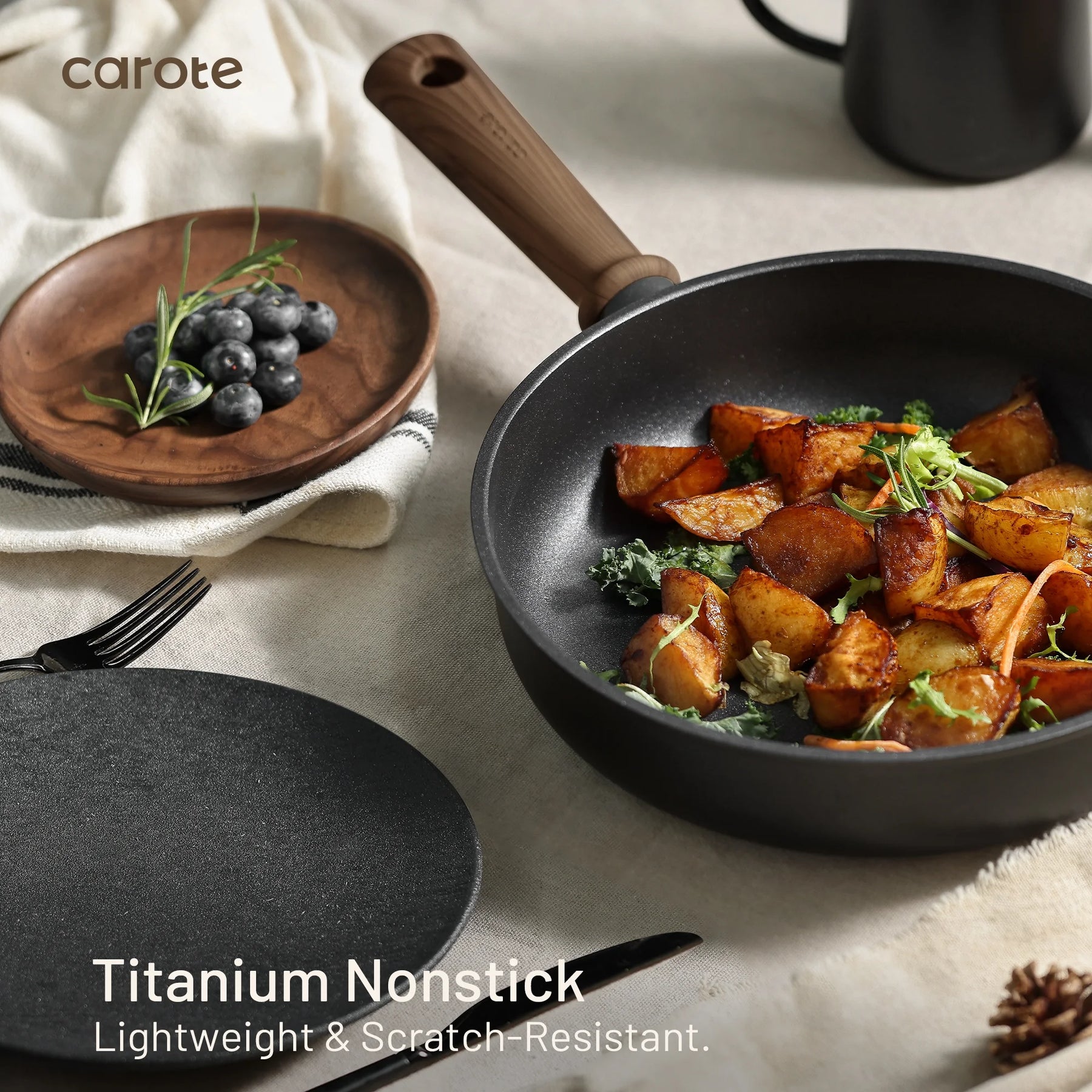 Carote 13 - Pcs Nonstick Cookware Sets, Pots and Pans with Stay - Cool Handles - Product image 4