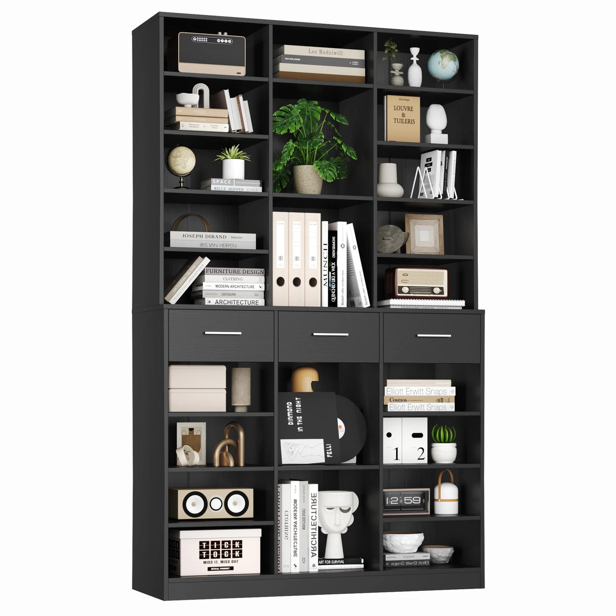 Homfa 75 - Inch Bookshelf and Bookcase with 3 Drawers, Wooden Storage Book Shelf with Adjustable Shelves - Product image 16