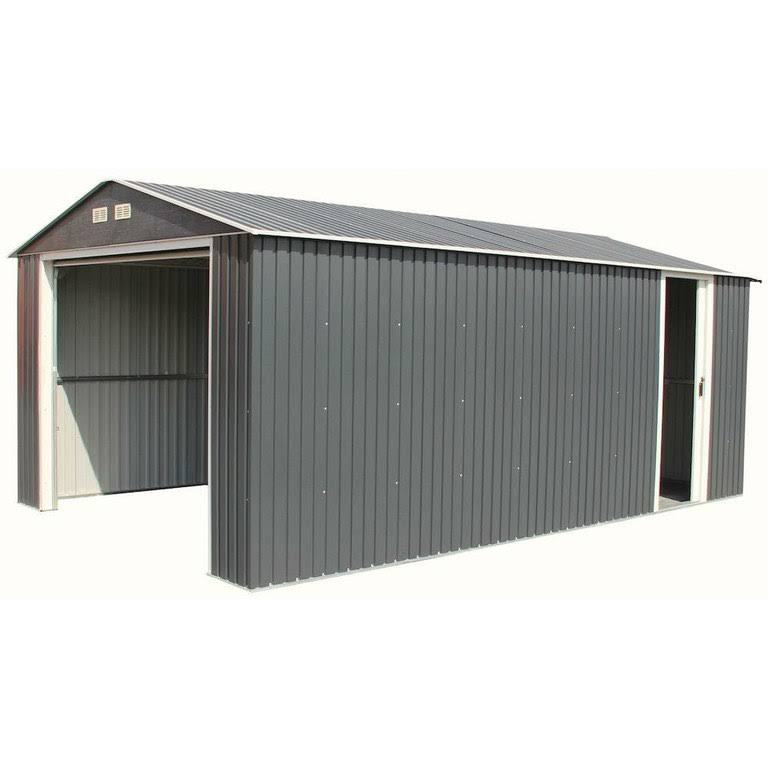 Duramax Building Products 12 x 20 ft. Imperial Metal Garage, Grey