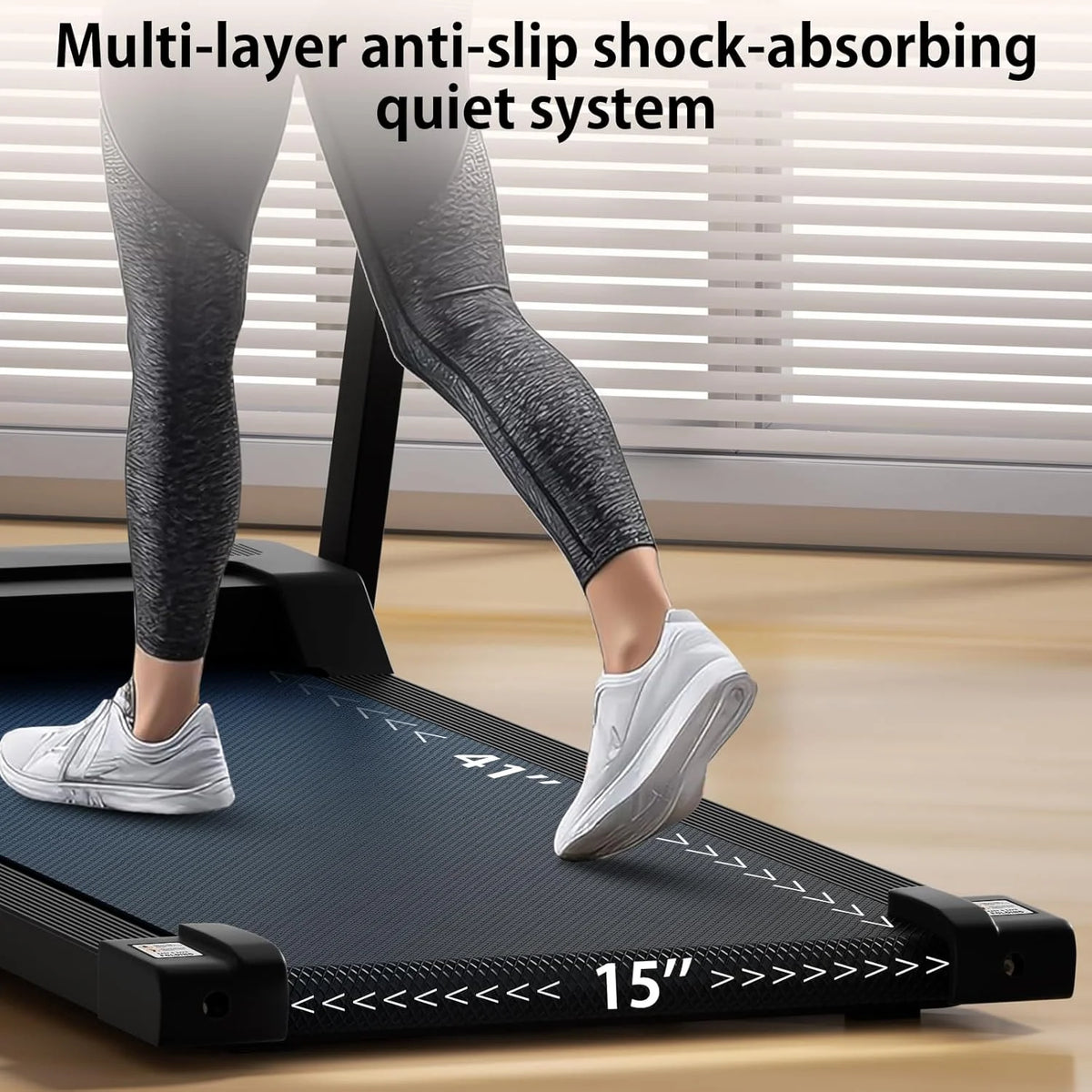 300 lb Portable Folding Treadmill, 3.0 HP Foldable Compact Treadmill for Home Office - Product image 5
