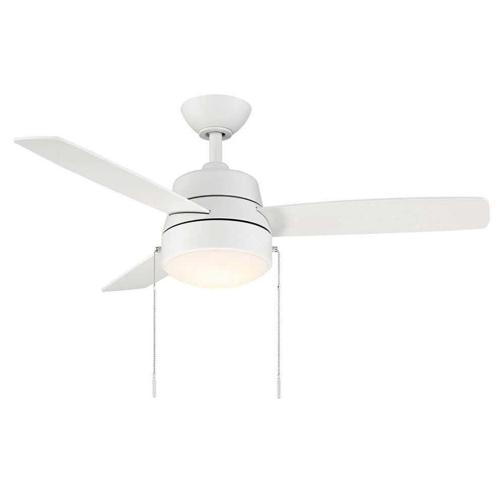 Hampton Bay SW19151P mWh Caprice 44 in. Integrated LED Indoor Matte White Ceiling Fan with Light Kit - Product image 1