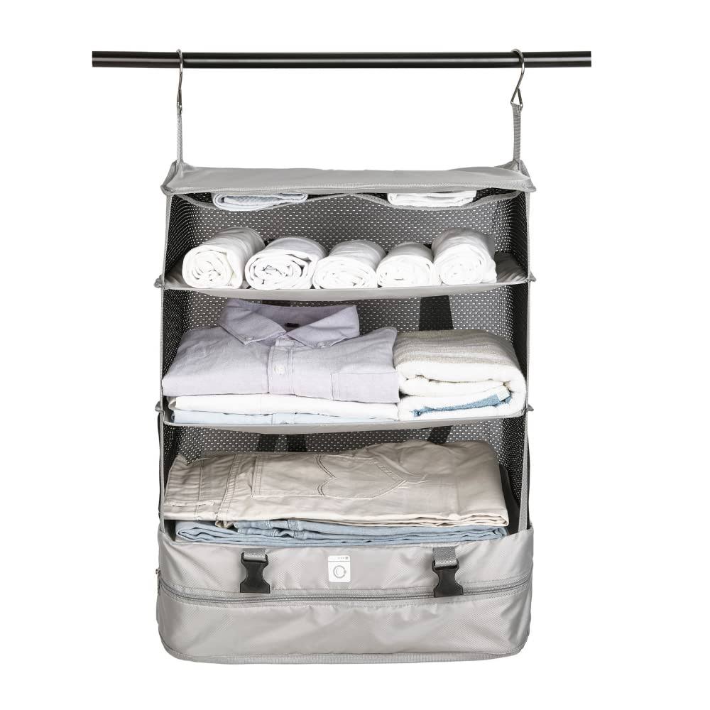 S3 The Brand Stow and Go Suitcase and Travel Luggage Organizer. A Portable Hanging Closet for Easy Garment - Product image 1