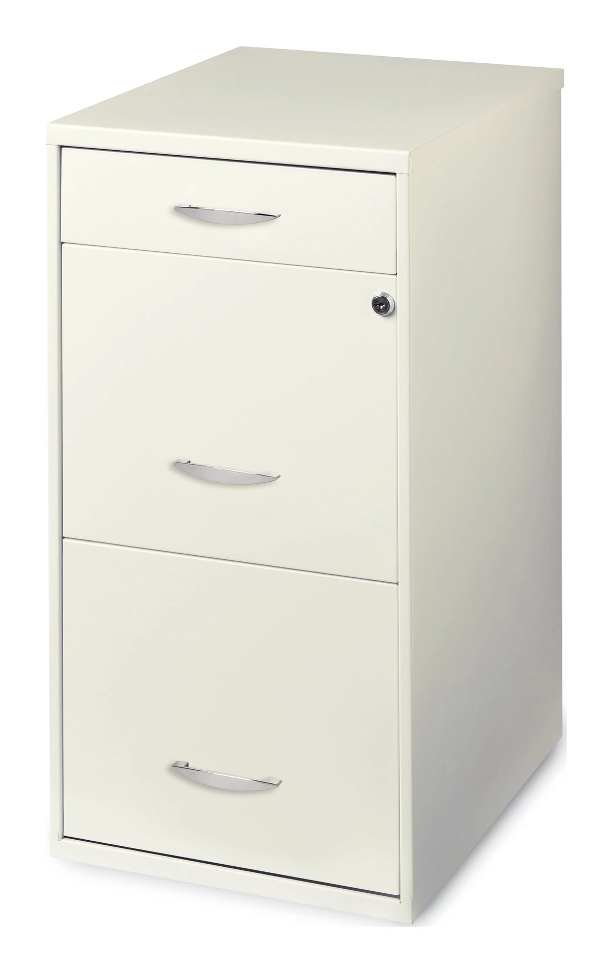 Space Solutions 3 Drawer Letter Width Vertical File Cabinet with Pencil Drawer, White - Product image 3