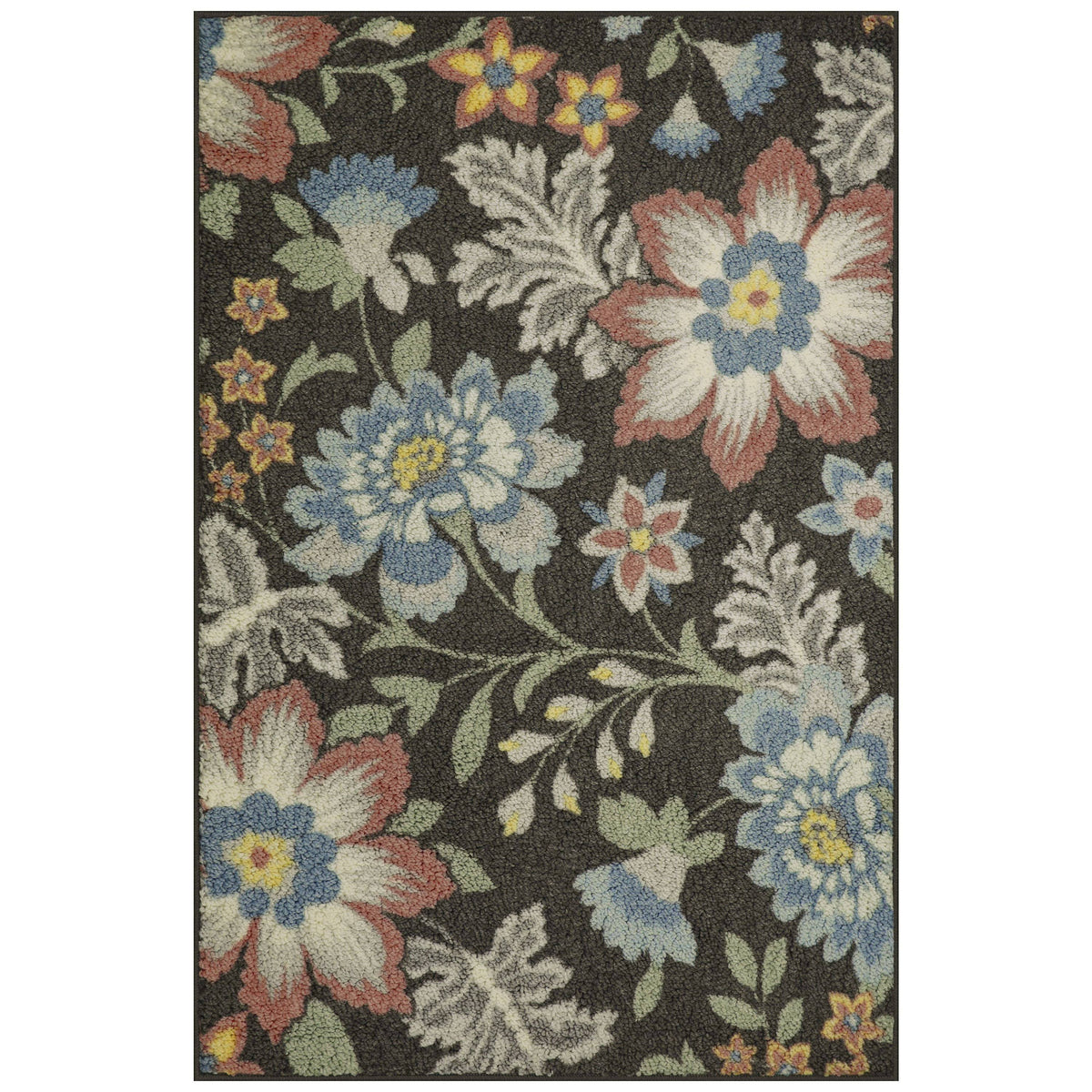 Mainstays Farmhouse Oversized Floral Gray Multi Indoor Accent Rug, 2'6"x3'10" - Product image 1