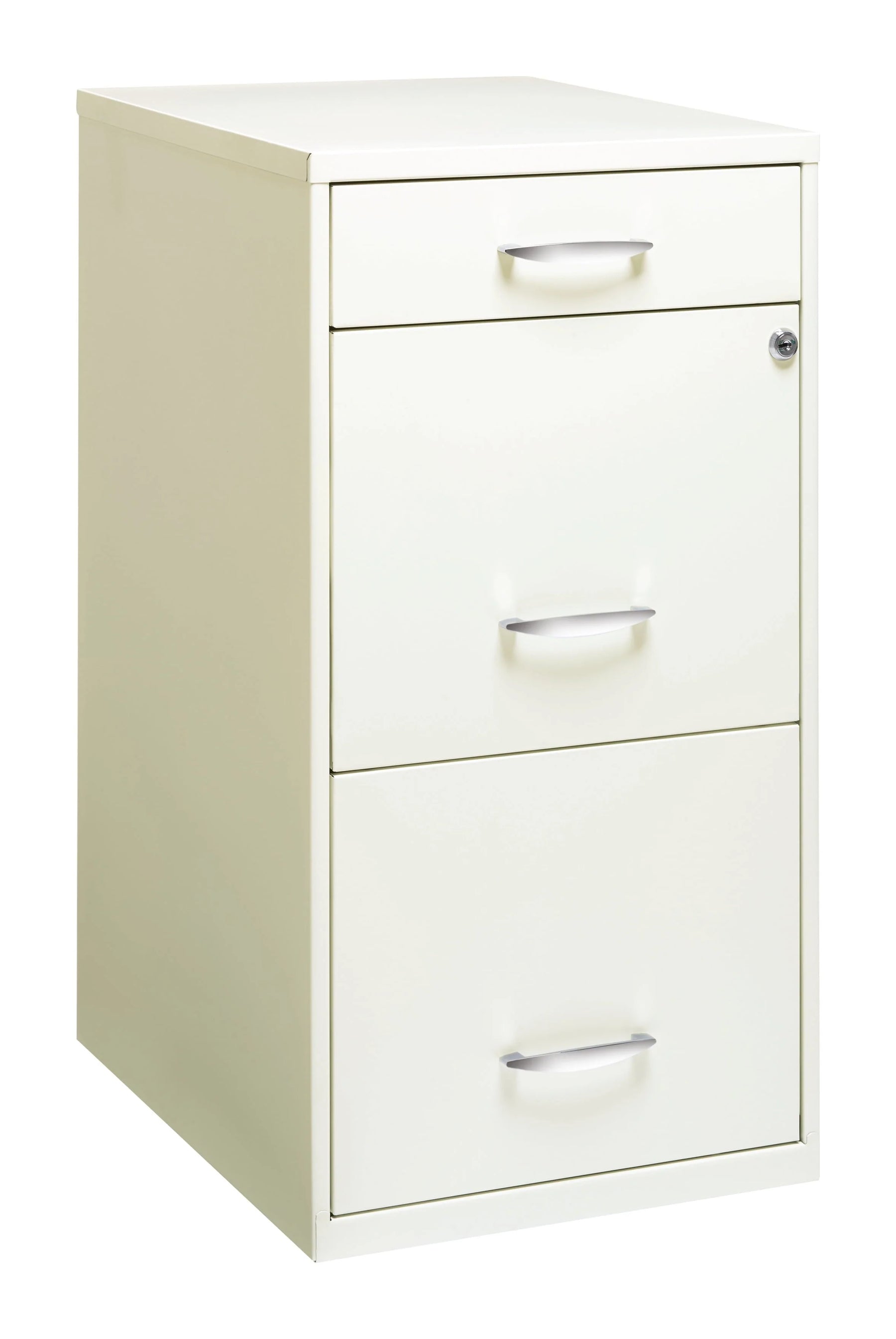 Space Solutions 3 Drawer Letter Width Vertical File Cabinet with Pencil Drawer, White - Product image 1