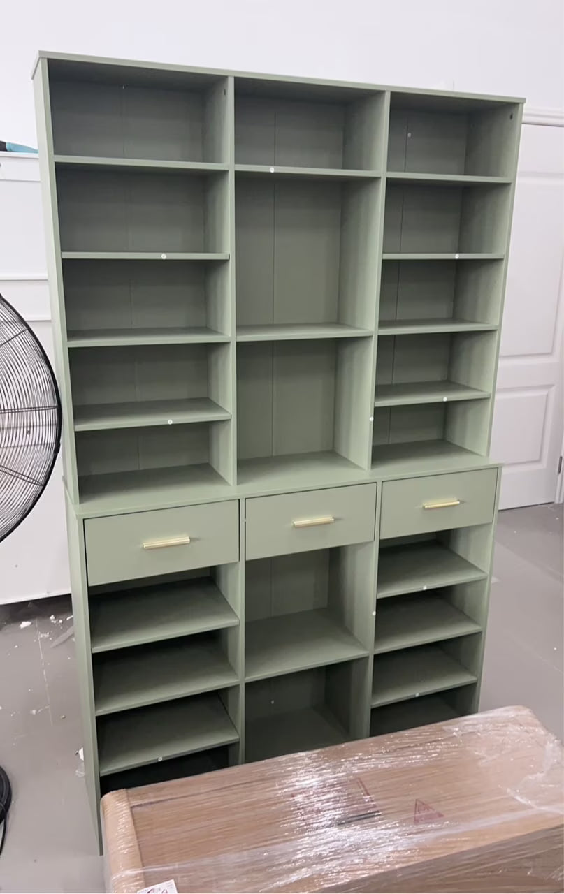 Homfa 75 - Inch Bookshelf and Bookcase with 3 Drawers, Wooden Storage Book Shelf with Adjustable Shelves - Product image 3
