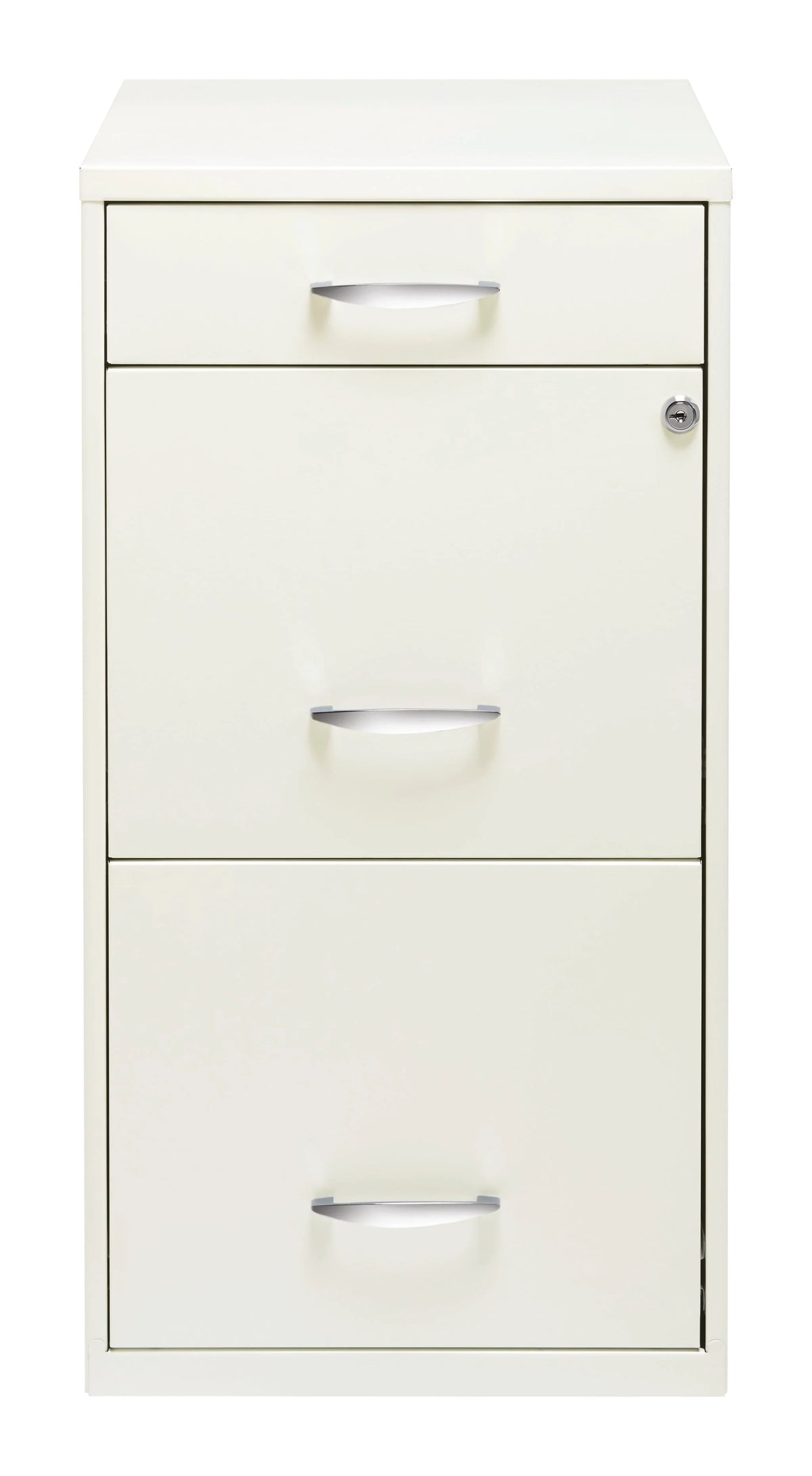 Space Solutions 3 Drawer Letter Width Vertical File Cabinet with Pencil Drawer, White - Product image 2