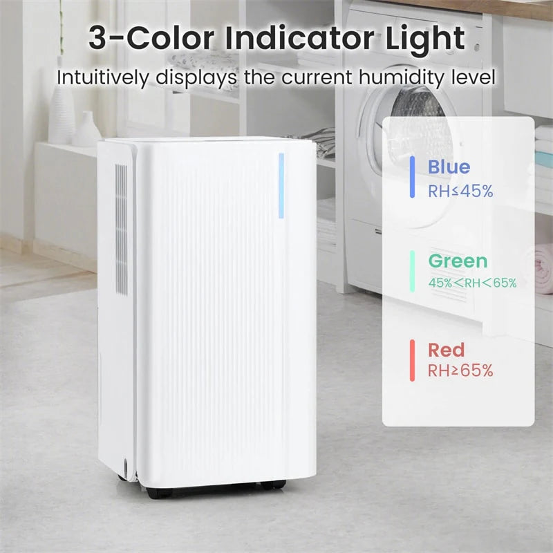 32 Pint Dehumidifier with 3.3FT Drain Hose, 24H Timer & 3-Color Indicator - Product image 7