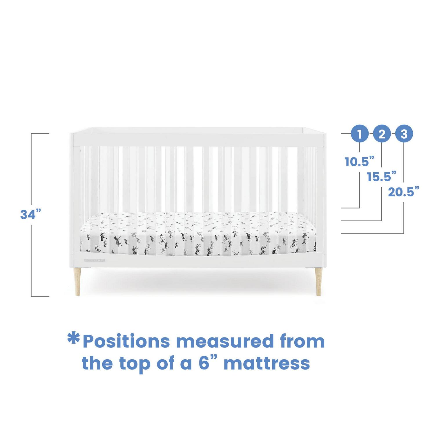 Delta Children Austin Acrylic 4 - in - 1 Convertible Baby Crib - Greenguard Gold Certified - Product image 6