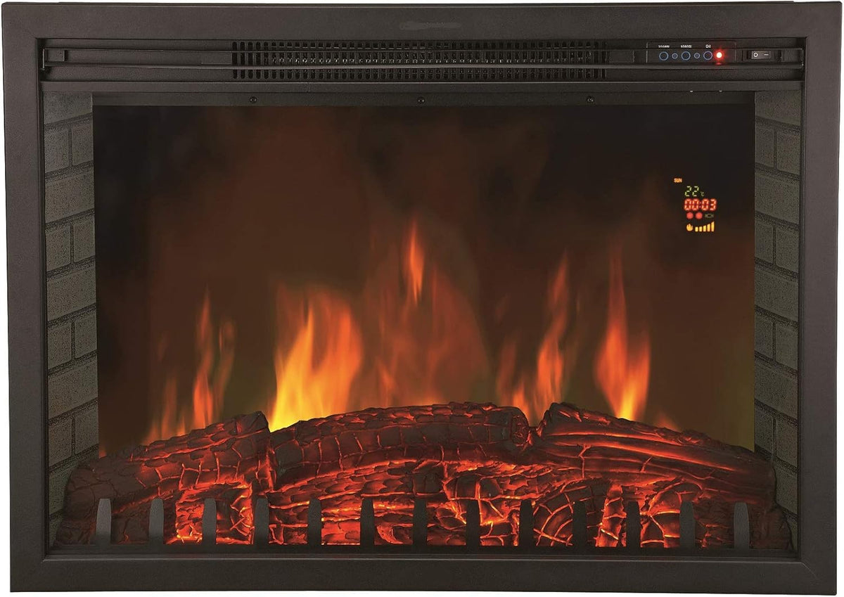 Chemin’Arte Recessed Electric Insert - Flame Effect - LEDs - Oxford XL - 2000W - Designed in France - 2 Year Guarantee