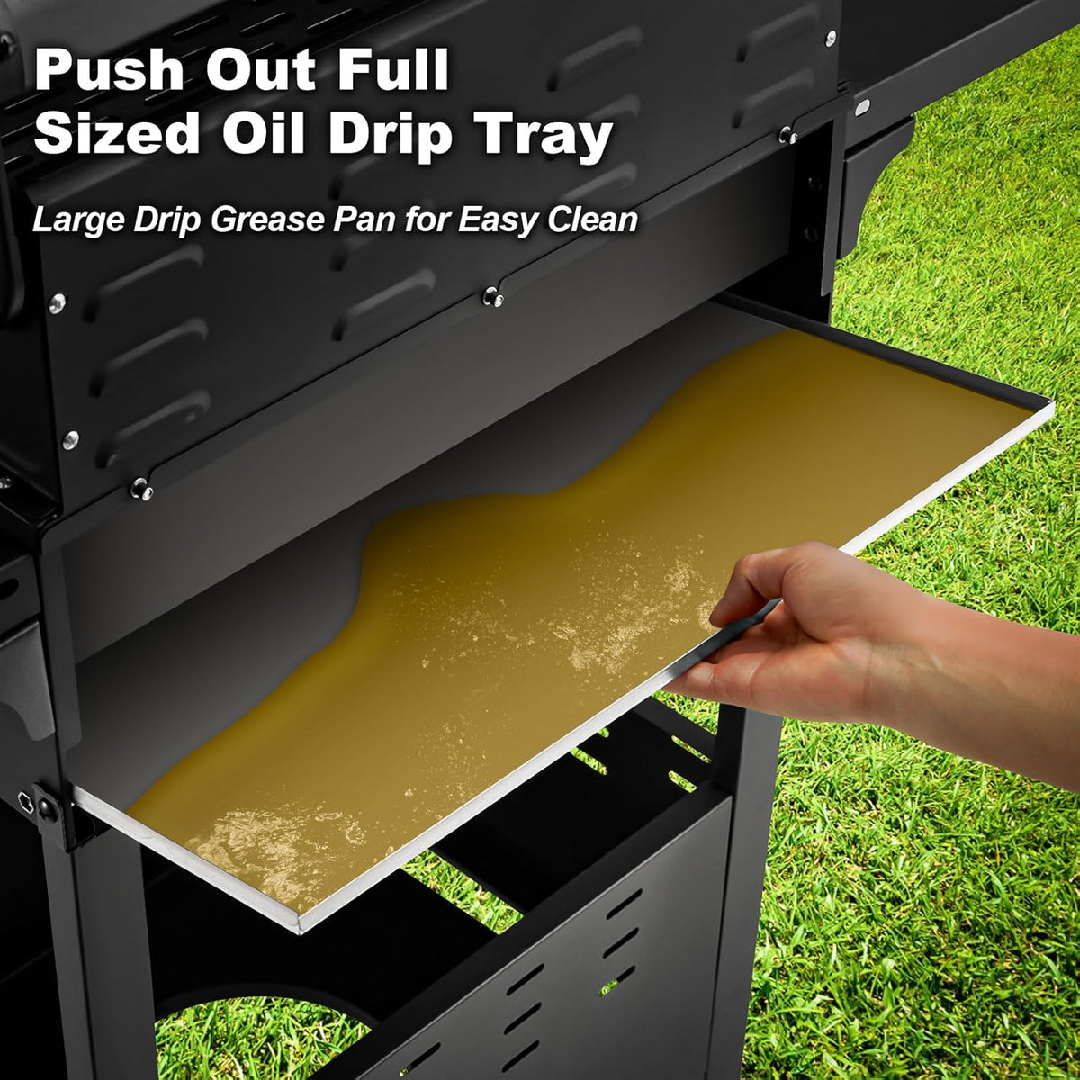 Upgraded 4 Burner BBQ Propane Gas Grill with Cast Iron Grates & Side Stove, 44 - Product image 50