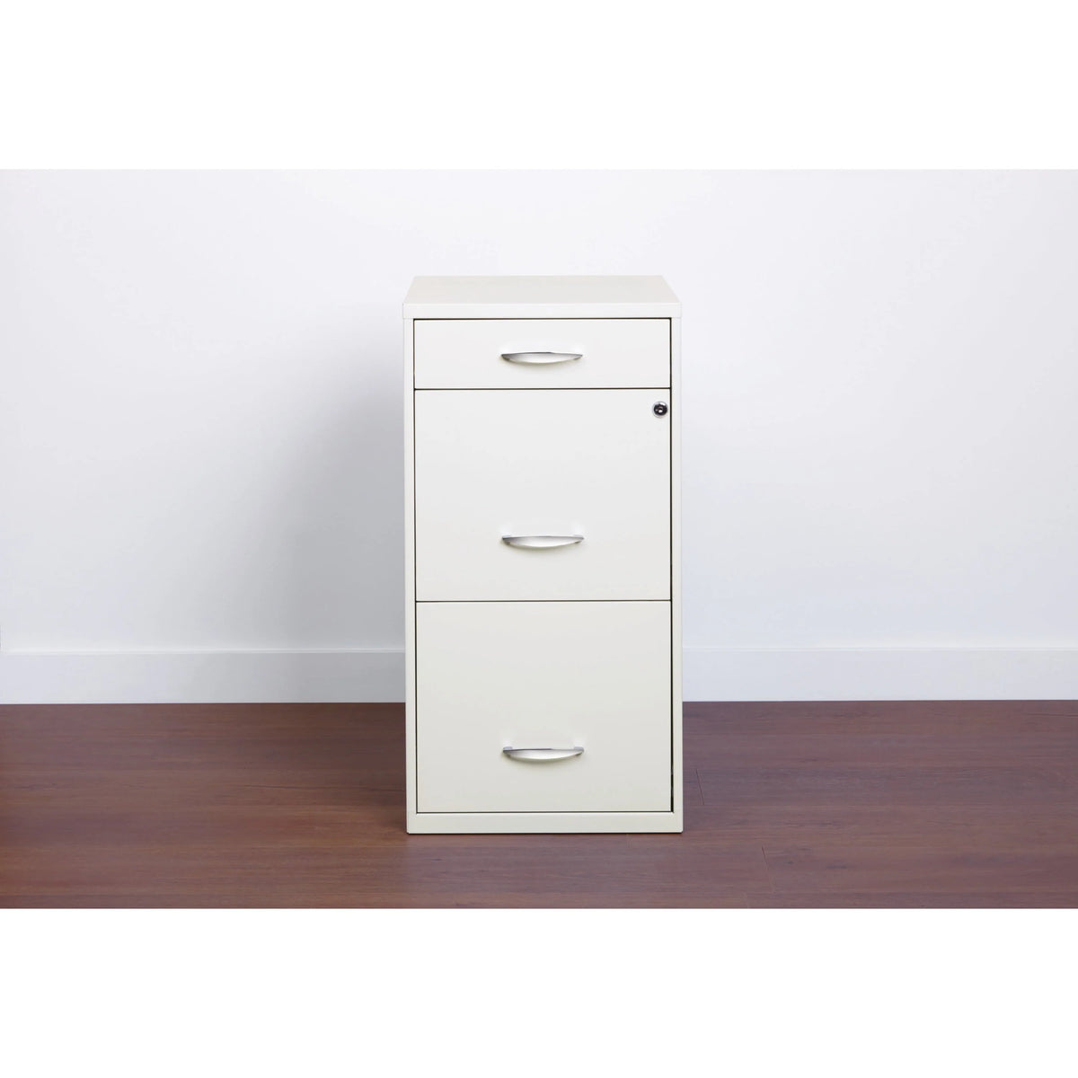 Space Solutions 3 Drawer Letter Width Vertical File Cabinet with Pencil Drawer, White - Product image 17