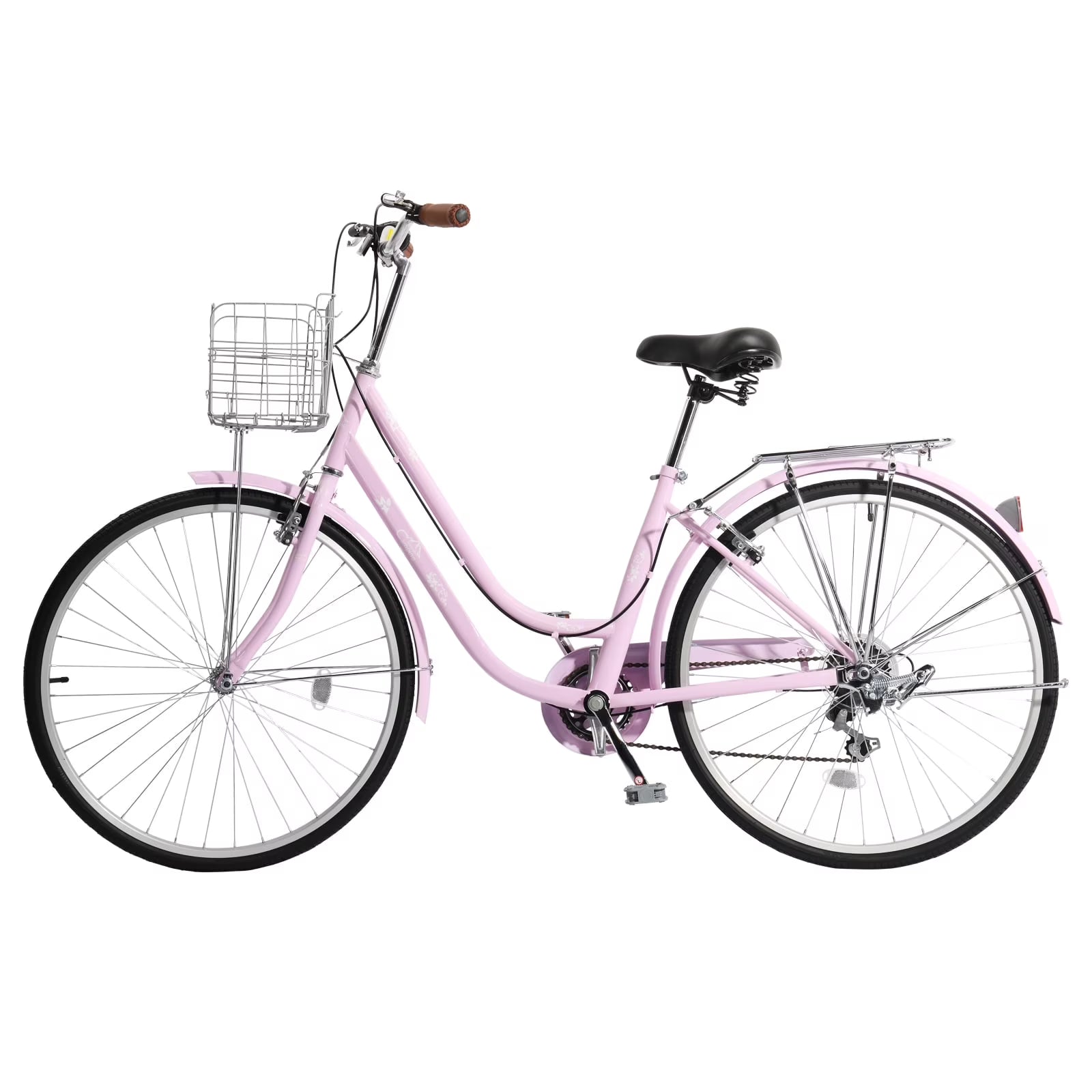 Ktaxon 26in Urban Commuter City Bike, Shimano 7 Speed Adult Road Bicycle, Pink - Product image 1