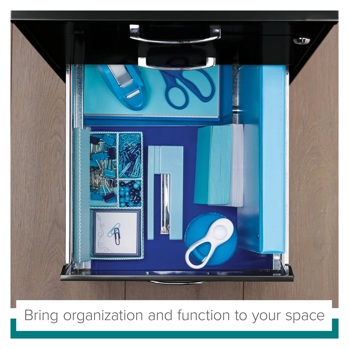 Space Solutions 3 Drawer Letter Width Vertical File Cabinet with Pencil Drawer, White - Product image 10
