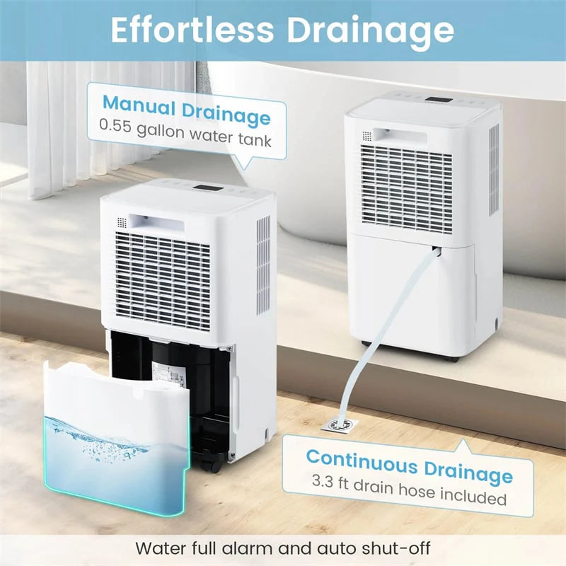 32 Pint Dehumidifier with 3.3FT Drain Hose, 24H Timer & 3-Color Indicator - Product image 9