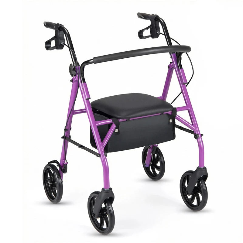 Foldable Rollator Walker with Seat & Height Adjustable Handles for Seniors - Product image 30