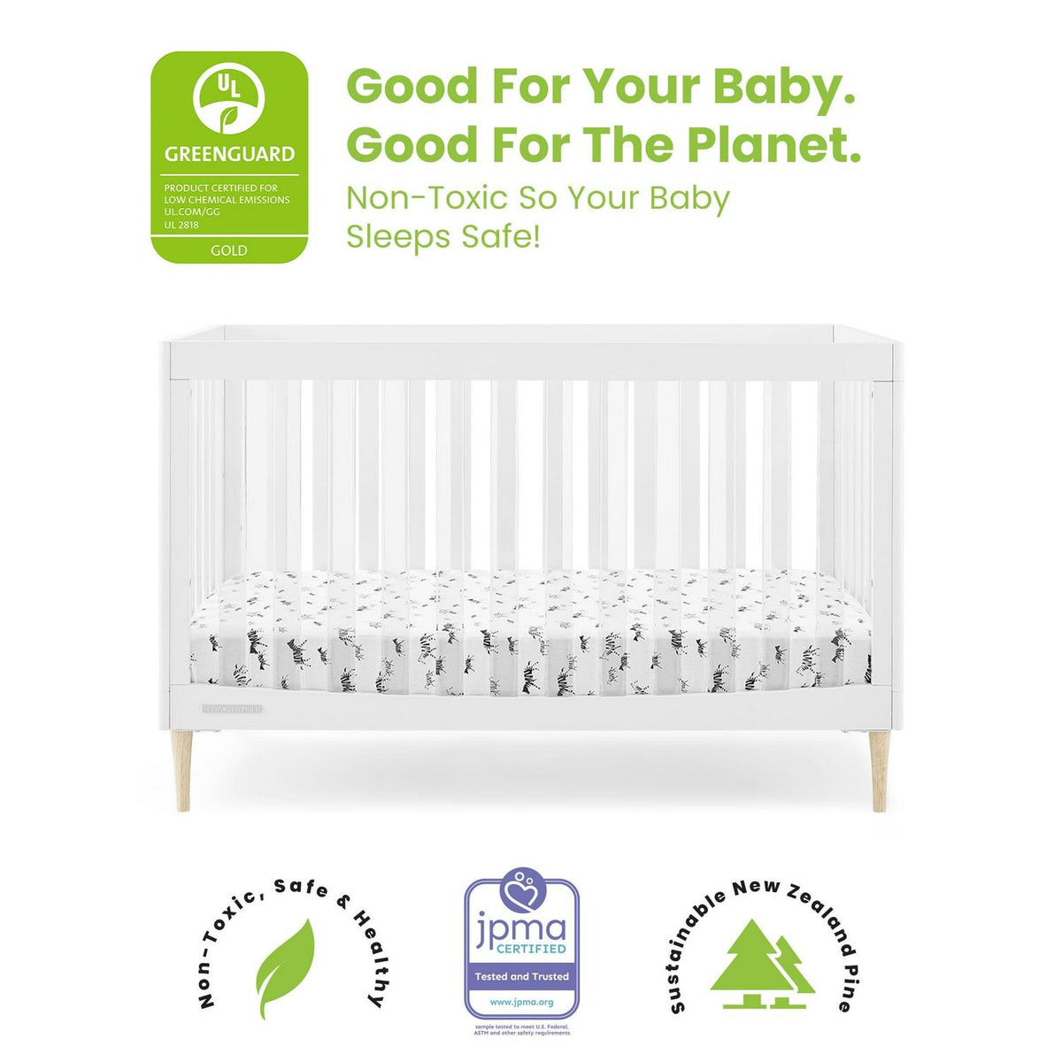 Delta Children Austin Acrylic 4 - in - 1 Convertible Baby Crib - Greenguard Gold Certified - Product image 3