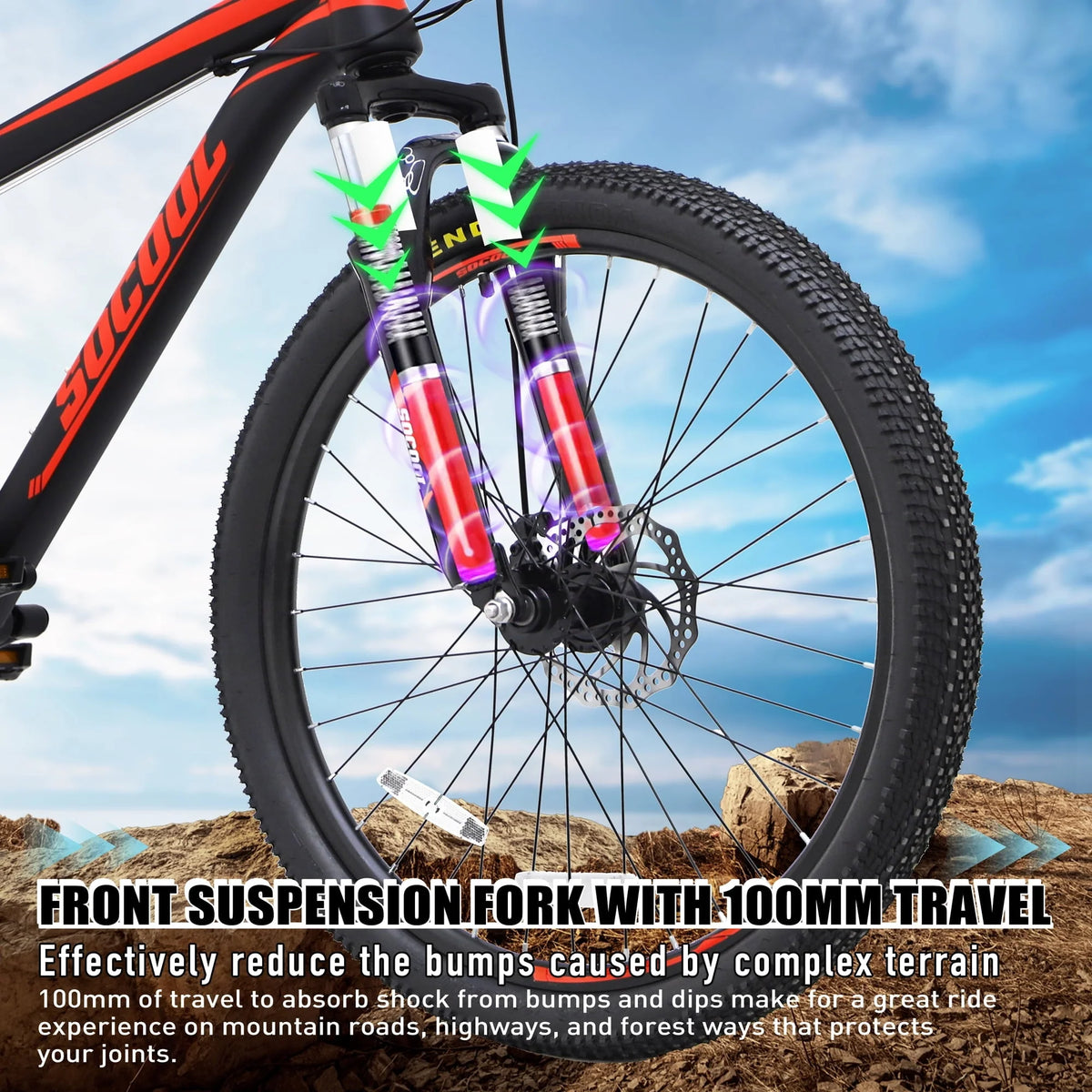 Mountain Bike, 26 - Inch Wheels, Teen Boys, Girls - Black & Blue - Product image 3