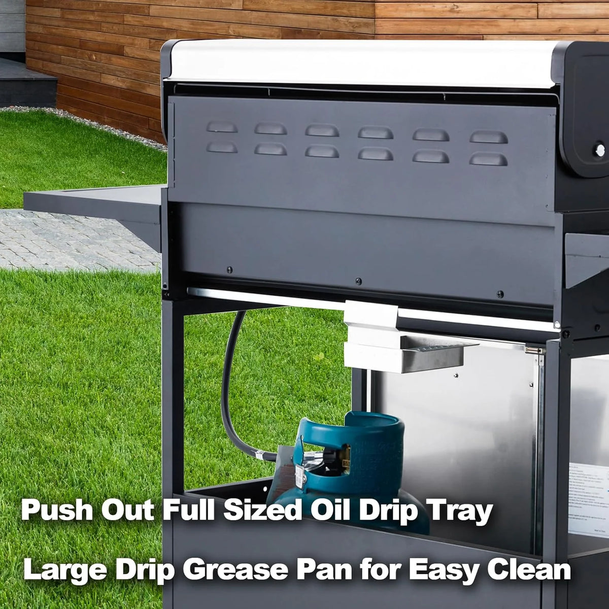 Upgraded 4 Burner BBQ Propane Gas Grill with Cast Iron Grates & Side Stove, 44 - Product image 28
