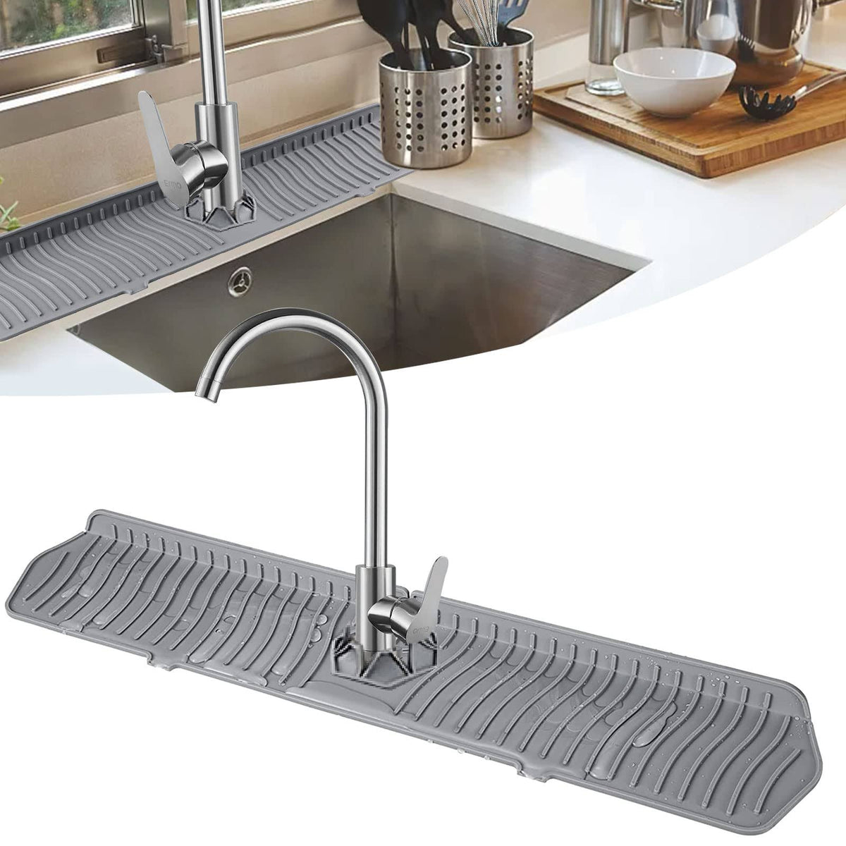 24-Inch XXL Kitchen Sink Splash Guard, Silicone Sink Protectors for Kitchen Sink - Product image 1